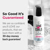 Bottle of 'Love ur Curls' hair care product with promotional text on a white background
